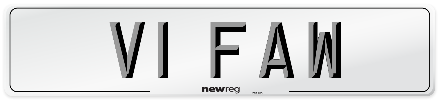 V1 FAW Number Plate from New Reg